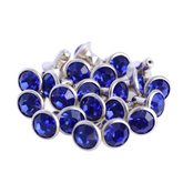 100 Sets Sapphire Glass Rhinestone Rivets for Leather Craft DIY Making WholesaleRhinestone